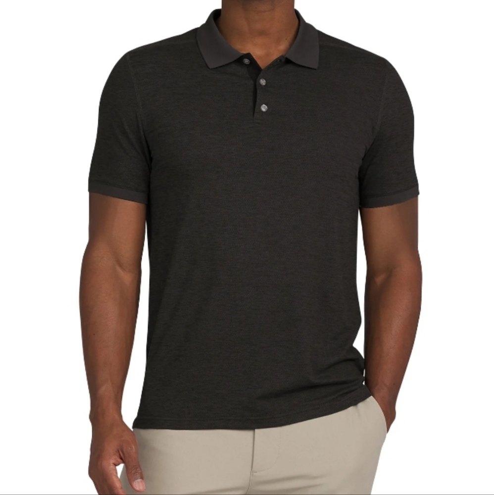 Men's Chaps Core Golf Polo Shirt, Short Sleeve, L, Black Onyx